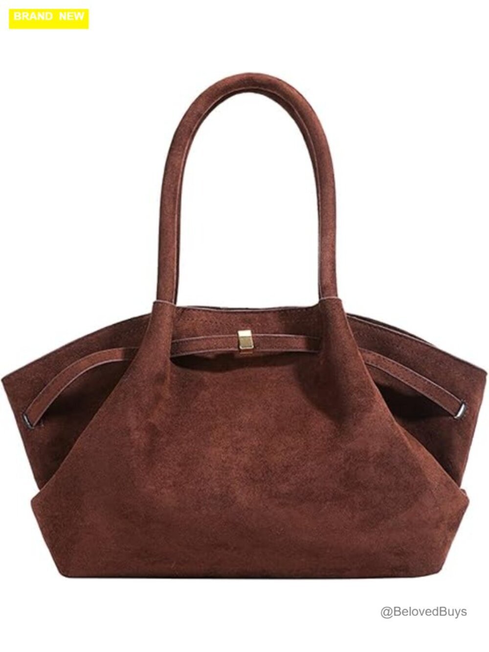 Faux Suede Hobo Tote Bag Shoulder Purse for Work Office